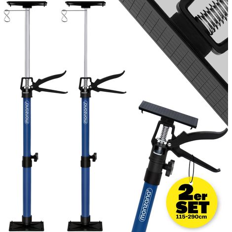 MONZANA® 2x Plasterboard Lifter Plasterboard Props Telescopic Support Pole