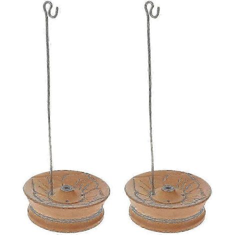 Lot de 2 porte-encens en corde népalaise - Brûleur en bois et récupérateur de cendres 18 x 7,2 x 7,2 cm pour l'aromathérapie et la décoration intérieure (1/2)