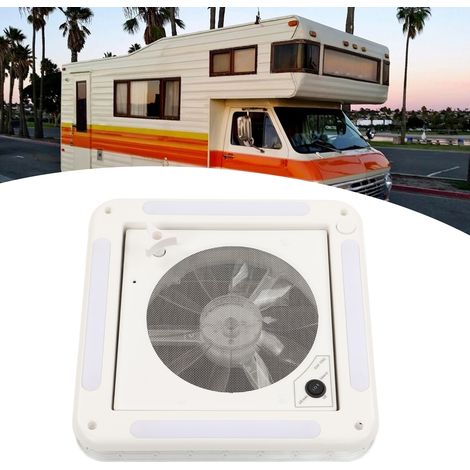 12V Abluftventilator für Wohnmobil/Yacht, 360 x 360 mm, Dualer Saug-/Abluftmodus mit 4 LED-Leuchten (HW-JYV280B) (Zusätzliches Gewicht) (1/5)