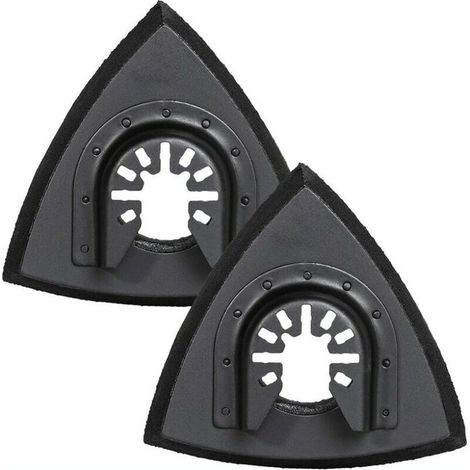 Disques de ponçage triangulaires de 90 mm - Ponceuse oscillante multifonctionnelle pour le ponçage du bois, 2 pièces (1/3)