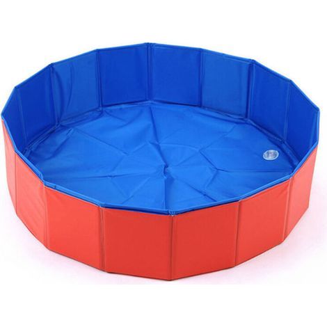 Haustierpool, Hundepool, Katzenpool, Sandtisch, Badebecken, Faltbarer Pool, Rot, (30x10cm) (1/5)