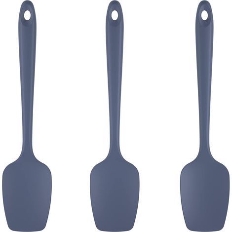 Cuillère Maryse Silicone, Résistant à 315℃, Lot de 3, Bleu Nuit (1/5)