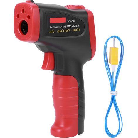 Thermomètre LCD couleur WT323E -50℃ à 1050℃ pour usage industriel, mesure de température (1/5)