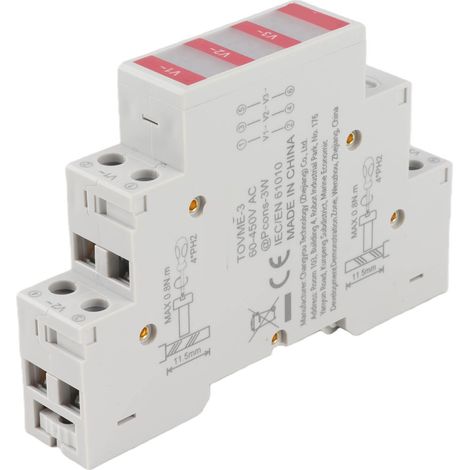 Voltmètre triphasé 60-450V sur rail DIN à écran LCD numérique pour mesure tension et énergie électrique (1/5)