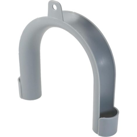 Gancho para desagüe en forma de U, para tuberías de fontanería de 20-26 mm, ideal para electrodomésticos, lavadoras y lavavajillas, gris, 1 paquete