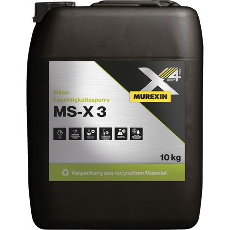 Murexin MS-X3 Silan-Feuchtigkeitssperre, Spezialgrundierung, Dampfbremse, roll- und spachtelfähig, 10 kg (1/3)