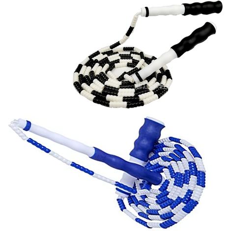 Corde à Sauter Perles Souples - Nylon Haute Densité - Réglable Longueur - Antienchevêtrement - Pour Entraînement Fitness Intérieur Extérieur - 1 Pièce