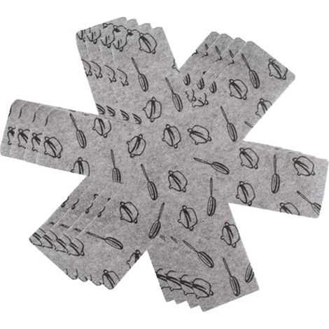 Tapis isolant thermique en tissu non tissé, dessous de plat antidérapant gris imprimé, protection antiadhésive pour poêle, tapis isolant thermique pour poêle à frire (1/5)