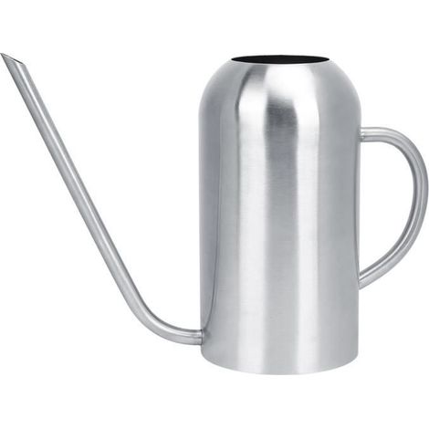 1 arrosoir 1,5 L, bec allongé, acier inoxydable, poignée ergonomique, arrosage précis pour plantes d'intérieur et de terrasse (1/4)