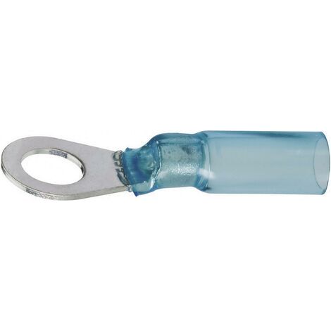 DSG Canusa 7932240502 Cosse à oeillet avec gaine thermorétractable Section max.=2.50 mm² Ø du trou=10 mm partiellement isolé bleu 1 pc(s) S50729 (1/5)