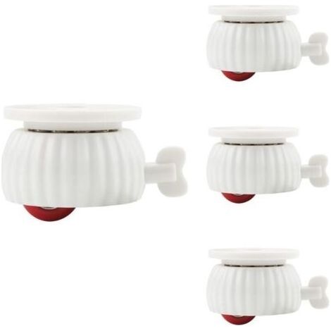 Lot de 4 roulettes auto-adhésives pour meubles, boîtes de rangement, poulie universelle en acier inoxydable, roulettes pivotantes à 360° (1/5)