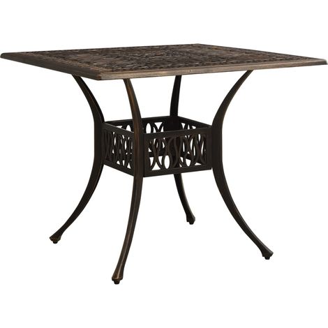 Gartentisch Bronzen 90x90x73 cm Aluminiumguss