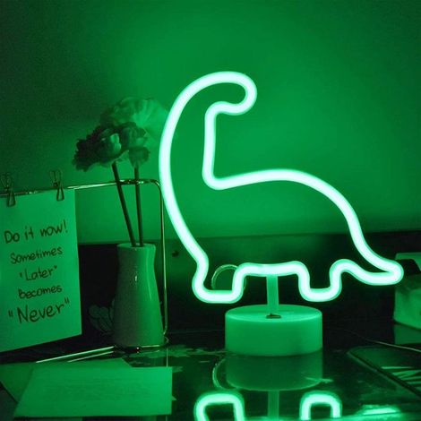 Neon LED Dinosaurier Grün (1/4)