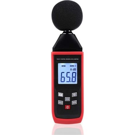 Lärmmessgerät, digitales Schallpegelmessgerät, Lärmtester 30-130 dB, LCD-Anzeige in Dezibel (1/5)