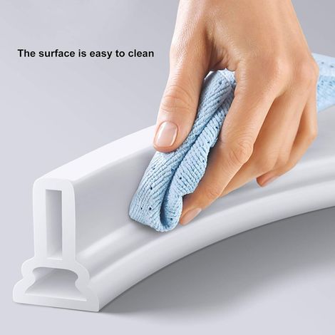 Barrière de douche pliable et système de rétention pour barrage d'eau et maintient l'eau à l'intérieur du seuil ba couleur 2M