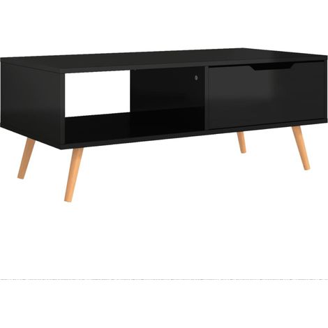 Maison Exclusive - Couchtisch Hochglanz-Schwarz 100x49,5x43 cm Ho