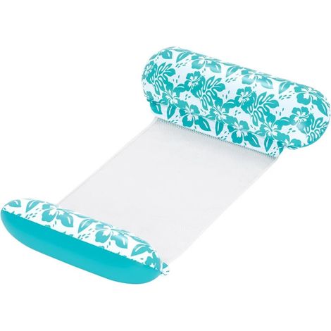 TrAdE Shop Traesio - Materasso Amaca Gonfiabile Galleggiante Design Tropicale Piscina 114x81x22cm 43839 -