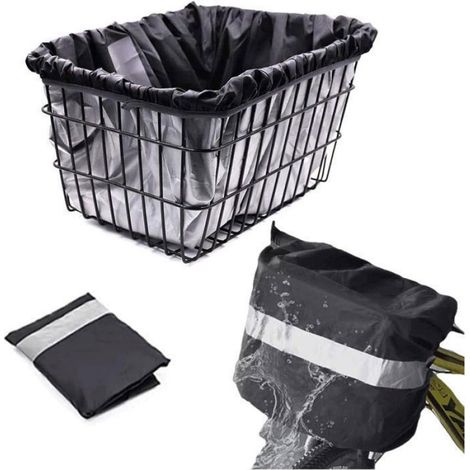 Housse Pour Panier De Vélo - Imperméable - 42 X 33 X 25 Cm - Avant Arrière - 1 Pièce (1/4)