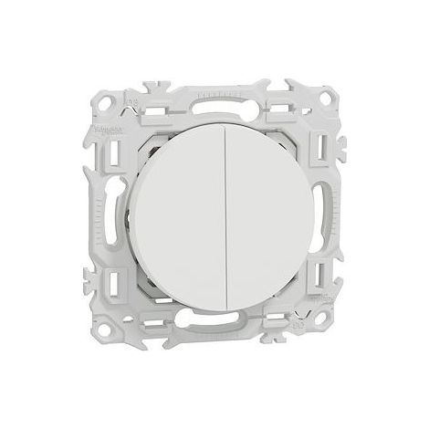 Lotto da 108 deviatore doppio o pulsante Odace bianco gesso - SCHNEIDER - S920214P (1/2)