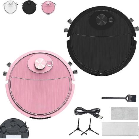 Mini aspirateur robot pour voiture (2027), robot nettoyeur compact 3 en 1 rechargeable avec fonction lavage humide. (1/5)