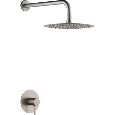 Set incasso 1 via monocomando Monza con soffione finitura nichel spazzolato [ IMEX® ] (1/3)