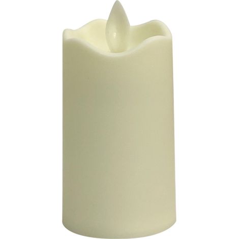 1er-Set LED-Kerzen - 5x9cm - Wasserdichte, flammenlose Batterie - Dekokerze - Flackernde Flamme - Für draußen - Große Adventskerzen