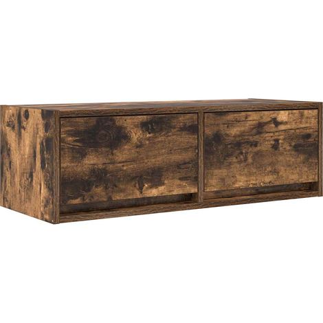 Mueble de TV de roble ahumado 80x31x25,5cm Madera de ingeniería vidaXL (1/5)