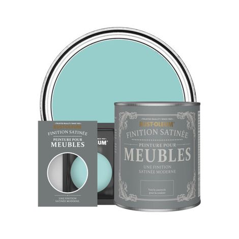 Peinture pour Meubles Finition Satinée - Bleu-vert (1/2)