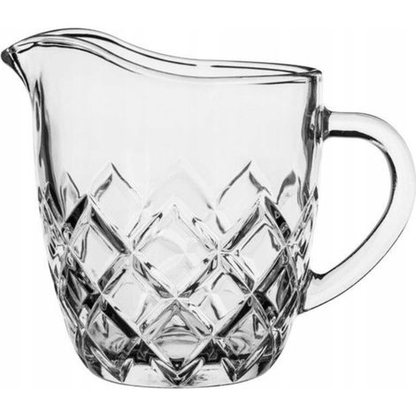 Jarra de leche de cristal de 200 ml con un diseño elegante.