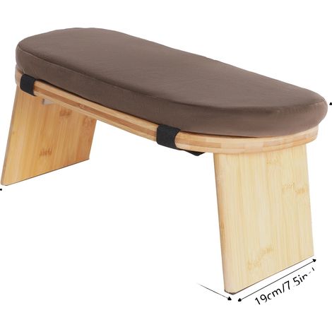 Banc de Méditation, Design Ergonomique, Pliable et Portable, Café (1/2)