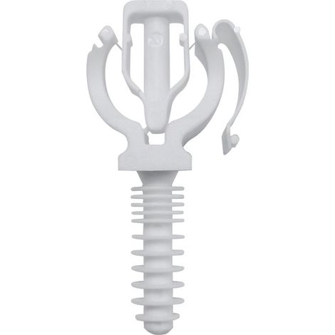 Collier cheville nylon blanc simple - Tube Diamètre 16 mm - Clipéo - Vendu par 100 - RAM (1/5)