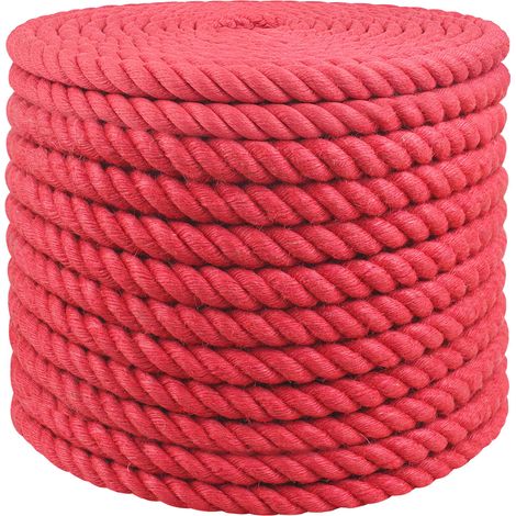 Corde en Jute Rouge Jute 100% Tossa vidaXL (1/4)