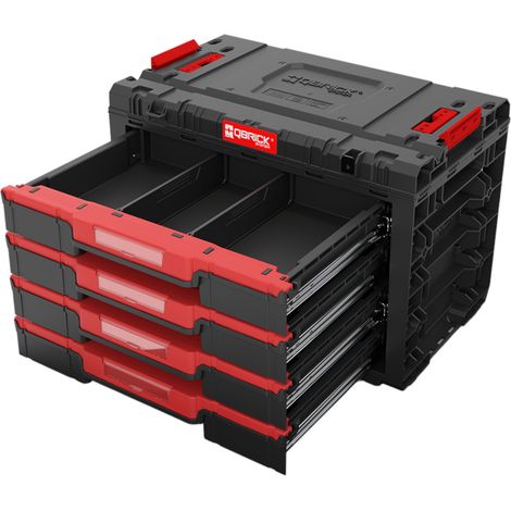 Qbrick System PRIME Drawer 4 Toolbox Basic modularer Werkzeugkasten mit 4 Schubladen 542 x 335 x 369 mm 21,2 l