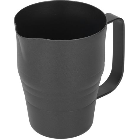 Pichet à mousser le lait noir, capacité 900 ml, acier inoxydable 304 de qualité alimentaire, bec verseur en forme d'aigle, pour épaissir le lait et faire mousser le café. (1/5)