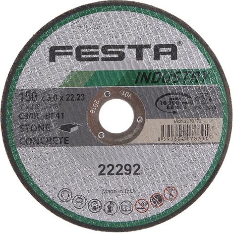 Disco de corte FESTA INDUSTRIA para piedra 150x3x22,2mm 22292.03
