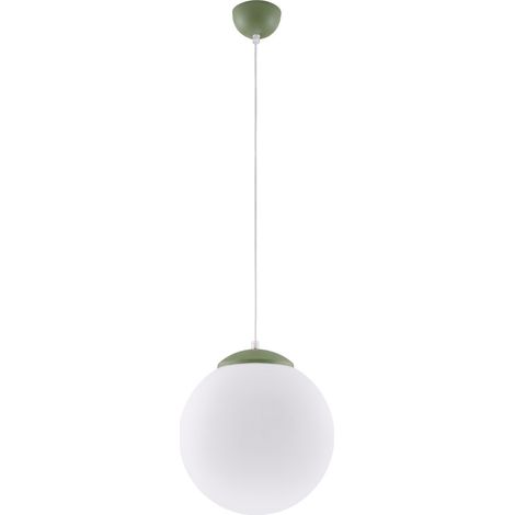 Suspensions Ugo acier/verre vert olive 1xE27 30cm Sollux (1/5)