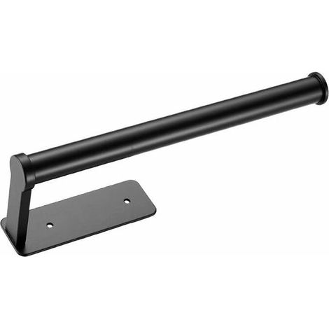 Betterlife Rouleau de support de papier étagère de papier essuie-tout espace en aluminium perforé cuisine papier essuie-tout porte-serviettes de stockage de film étirable-noir= (1/5)