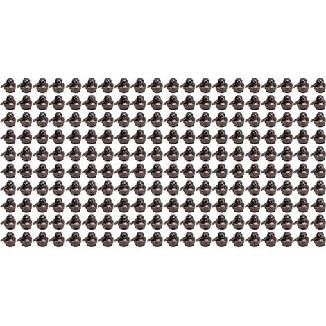 200 Messingnieten für Handtaschen, robuste Zugringe, Verschlüsse für Kleidung und Heimwerkerzubehör, 9 mm (1/5)