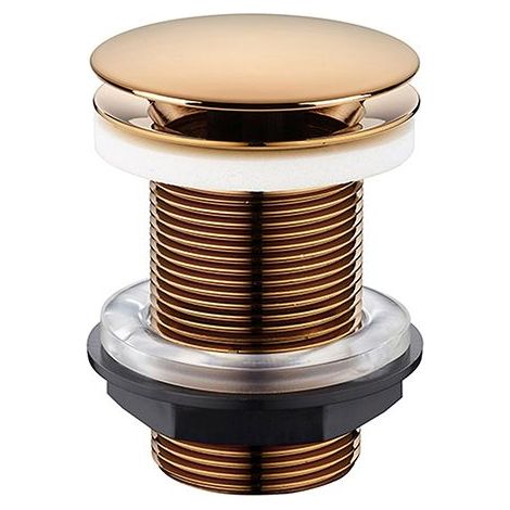 Bonde de Lavabo - EDOUARD ROUSSEAU - Ecoulement Libre - Diamètre 63 mm - Certifiée NF - Finition Rose Gold (1/4)