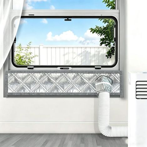 Kit calfeutrage climatiseur 100 cm – 3 couches Alu/Coton/Oxford – 100% étanche – Anti-fuite air froid – Isolant (1/4)