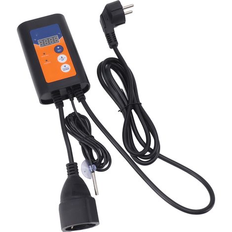 Contrôleur de température numérique 1000 W pour reptiles, à réponse rapide, thermostat ABS pour serre domestique, 230 V (UE). (1/5)