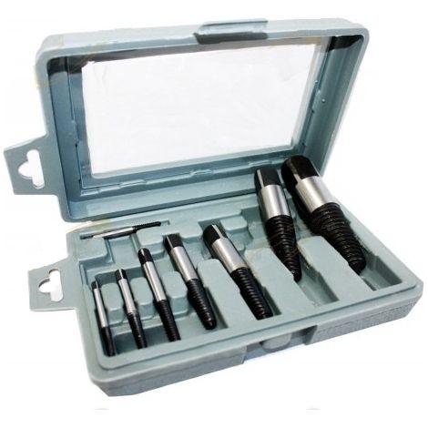 Kit estrattori per viti danneggiate/spezzate 8 pezzi in box