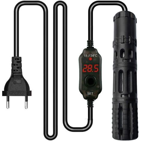 Mini Chauffage Aquarium 25W Submersible avec Affichage Numérique et Contrôleur Externe, Chauffage pour Aquarium Betta, Adapté aux Réservoirs d'Eau Douce jusqu'à 10L, Idéal pour Tortues et Poissons