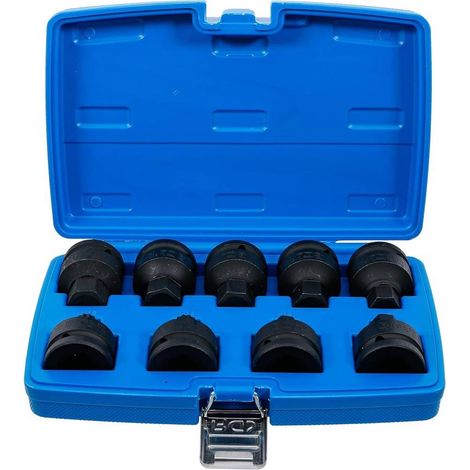 Jeu de Douilles et Embouts Choc 20 mm (3/4) - 9 pcs, Denture Multiple Intérieure XZN - Transmission Six Pans Intérieur - D-Work (1/5)