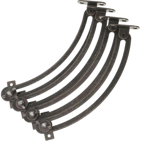 HOMSFOU Lot de 4 charnières de support pour couvercles de placards à abattants, en fer (1/5)