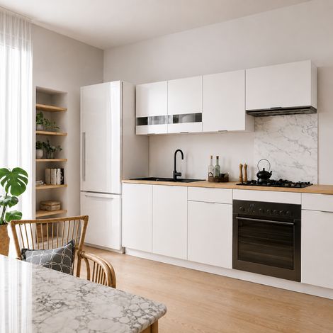 Fond de hotte composite aluminium Nordlinger Pro marbre blanc 60 x 70 cm 3 mm (1/4)