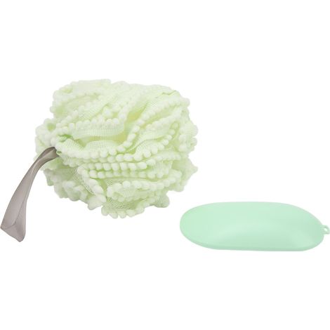 Kit Gant de Douche Exfoliant Lavable, Éponge Anti-Poils pour Corps, Nettoyage Doux, Accessoire de Salle de Bain, Lot de 2, Peau Lisse (1/5)