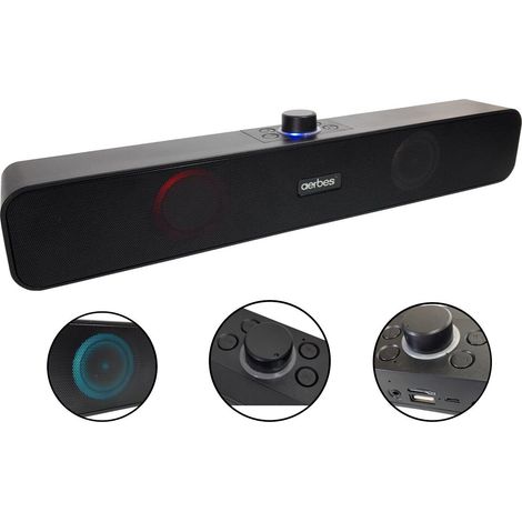 Senza fili Bluetooth Soundbar TV Altoparlante stereo FM AUX Home Theater AB-D387 (1/2)