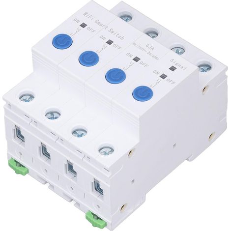 Disjoncteur WiFi 4P avec télécommande et temporisation, 230 V CA, 63 A (1/5)