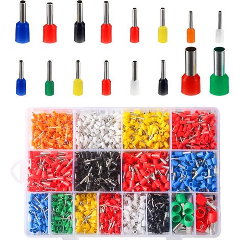 2120-teiliges Aderendhülsen-Anschlussklemmen-Kit, Aderendhülsen-Crimp-Kit, Sortiment Aderendhülsen-Draht-Crimpstift-Anschlussklemmen-Anschlussklemmen